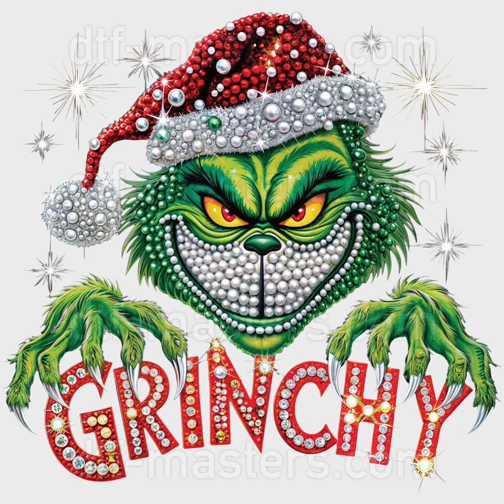 Grinchy Sparkly Rhinestone