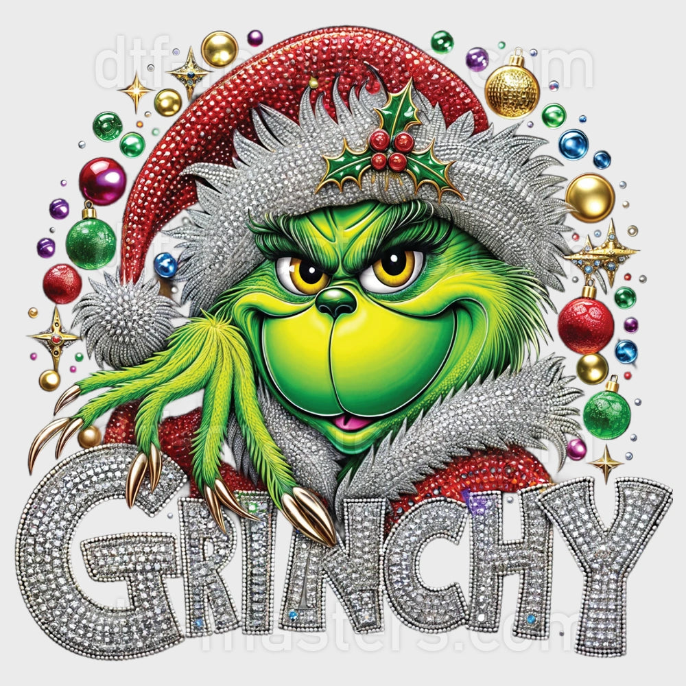 Grinchy Sparkly Rhinestone Balls