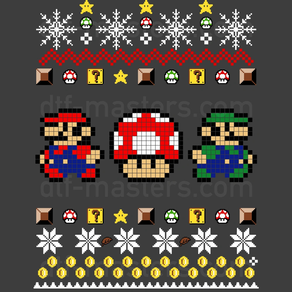 Mario Toad Christmas Ugly Sweater