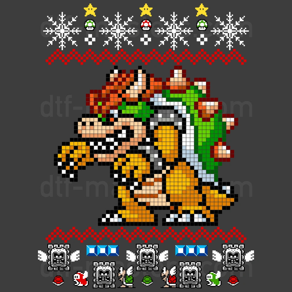 Mario Bowser Christmas Ugly Sweater