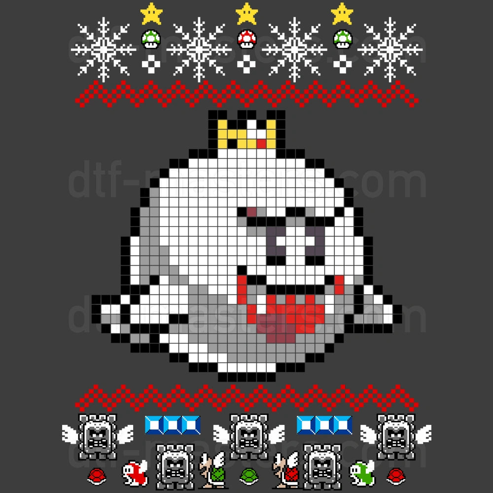 Mario Ghost Christmas Ugly Sweater