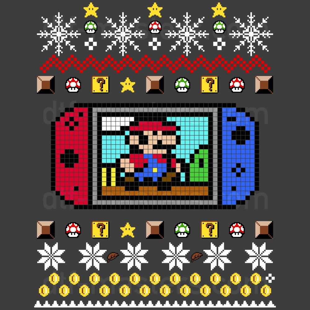 Mario Swtich Christmas Ugly Sweater